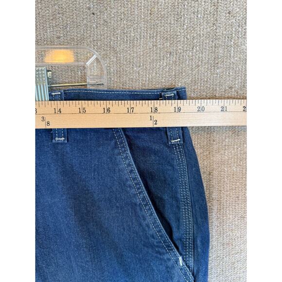 VTG Carhartt Jeans Mens 38 Blue Denim‎ Pants Carpenter Workwear Dungaree (E) - Picture 4 of 8